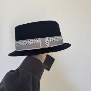 NEW Men’s Ben Sherman Wool Blend Black Fedora Hat S/M